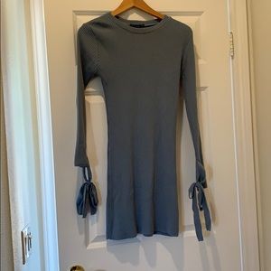 Worn once light blue M Boohoo sweater dress